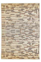 #7976 Modern brick design 60% bamboo silk & 40% wool